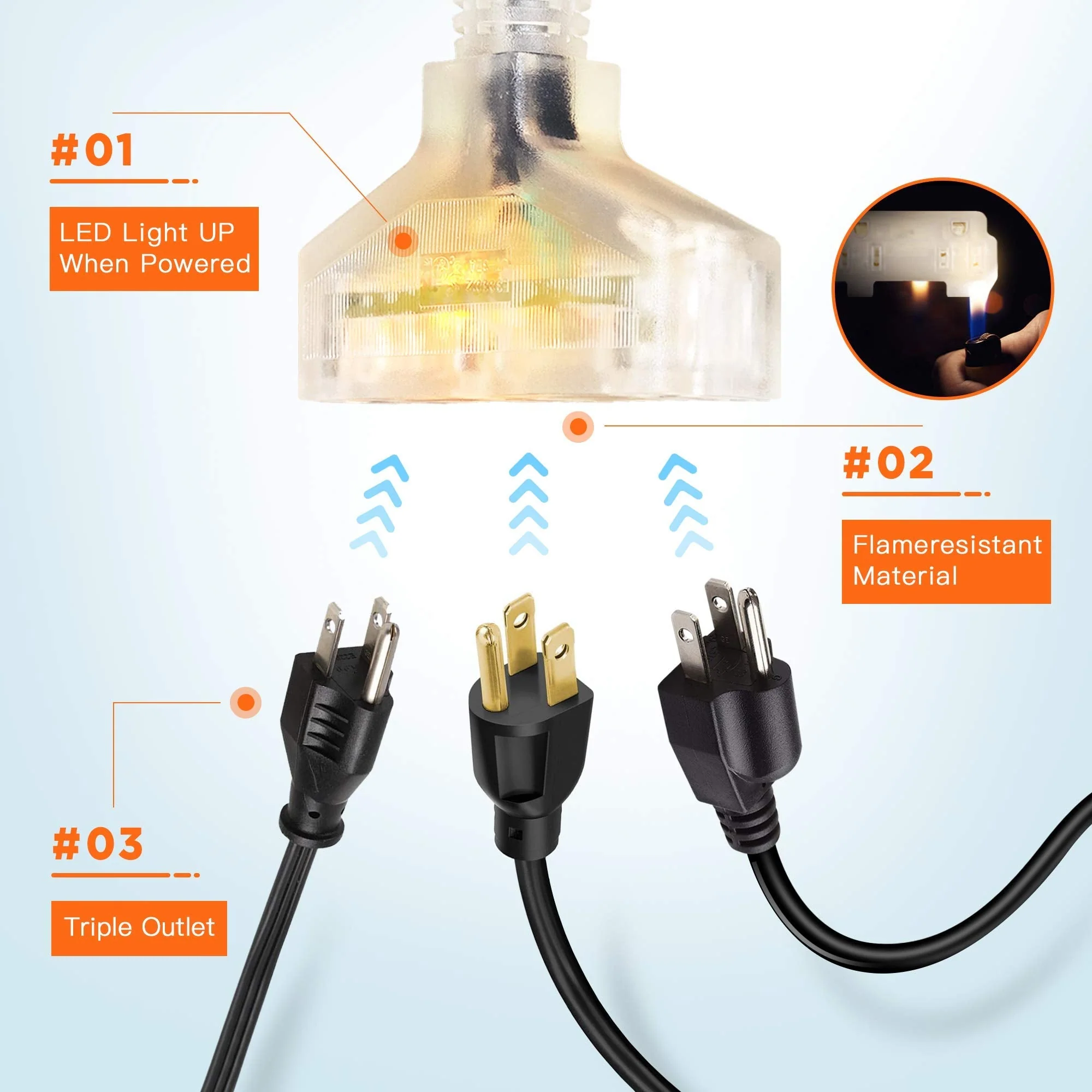 Retractable Extension Cord Reel-12/14/16 AWG - Image 6