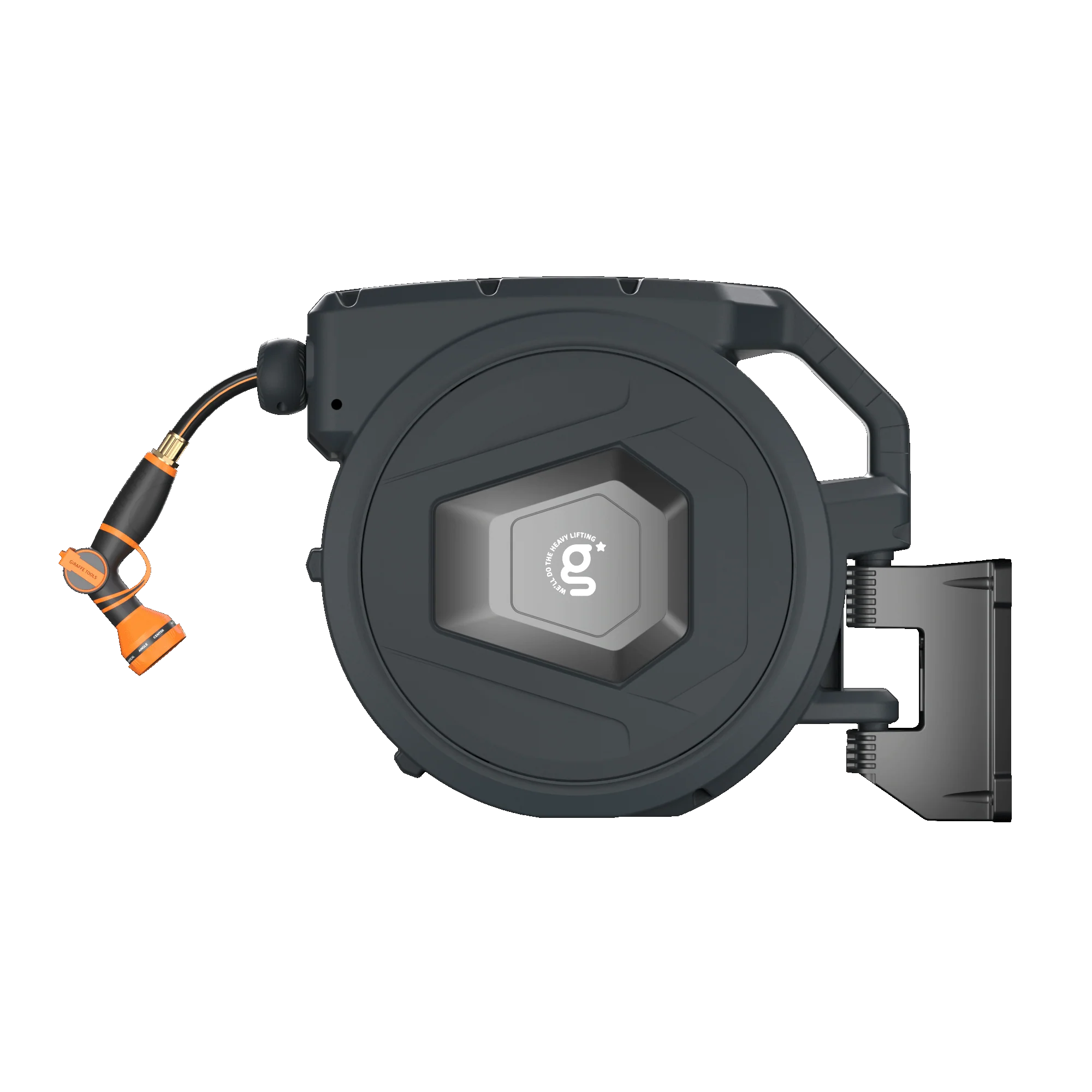 Premium Instant Glide Retractable Garden Hose Reel - Metal Bracket