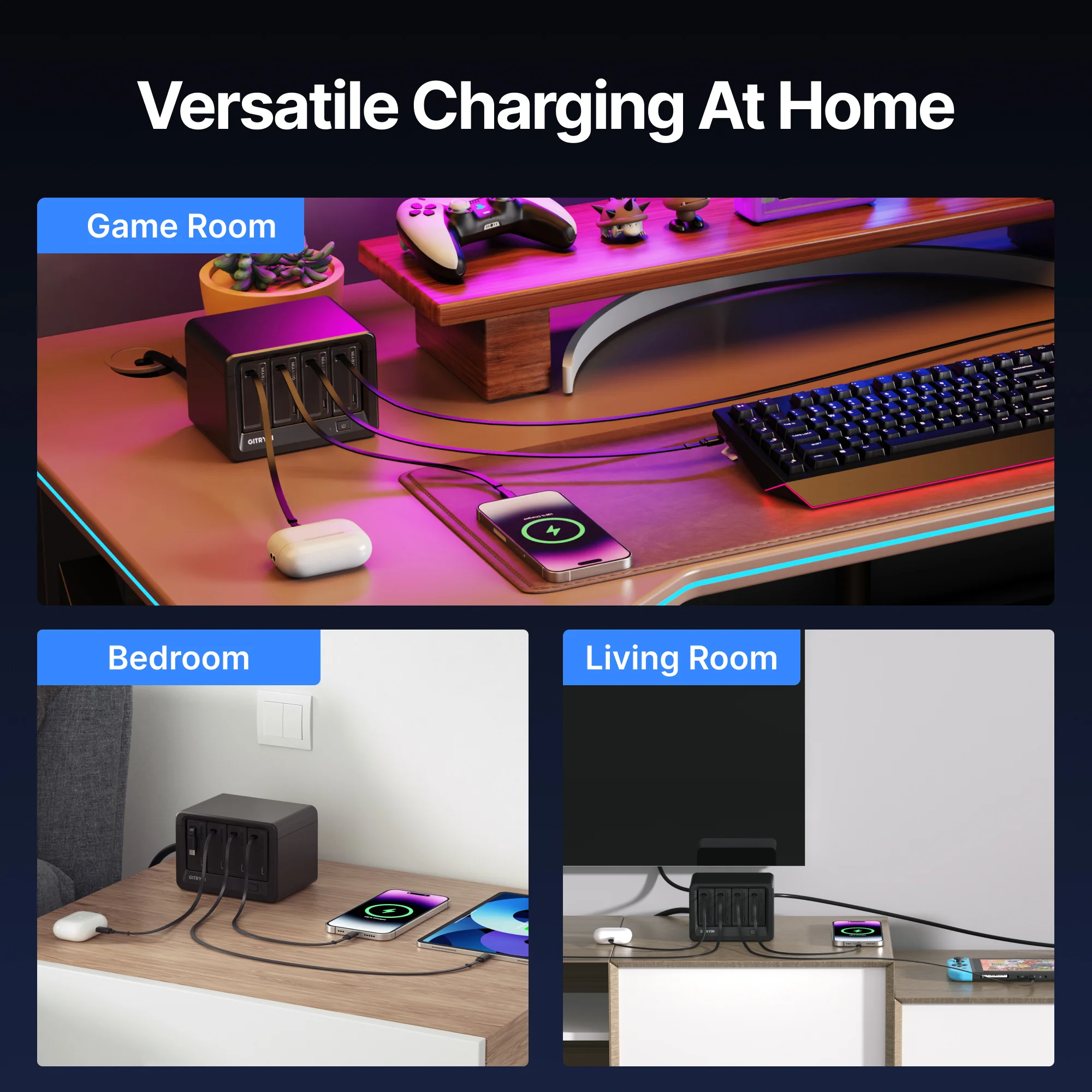 Gitryin Desktop Charging Station 12-in-1 (65W Combo) - Image 25