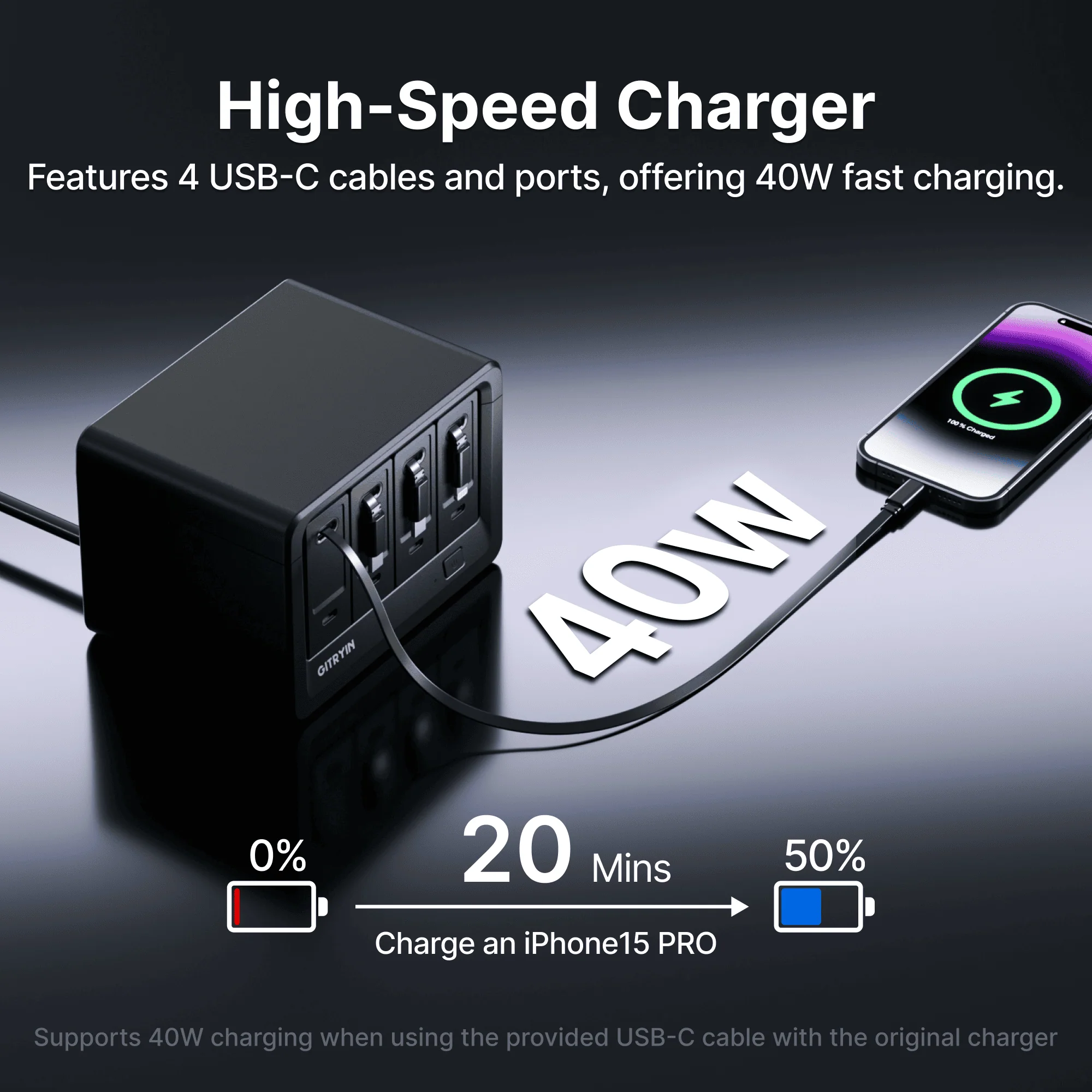 Gitryin Desktop Charging Station 12-in-1 (40W Combo) - Image 20