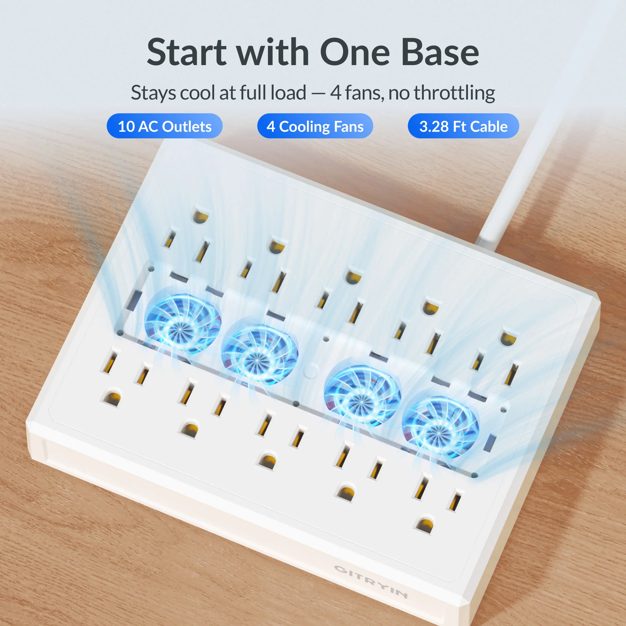 Gitryin Modular Charging Station with Smart Cooling Fan - Image 2