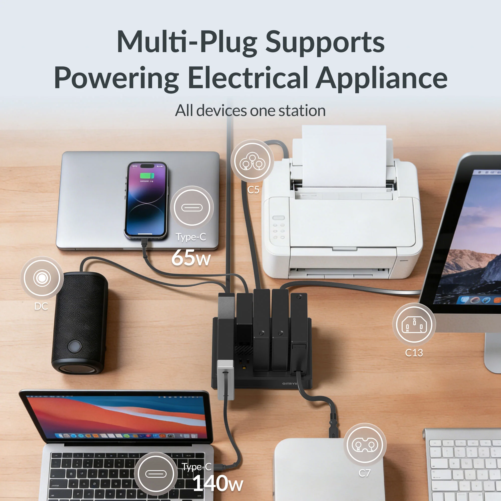 Gitryin Modular Charging Station with Smart Cooling Fan - Image 24