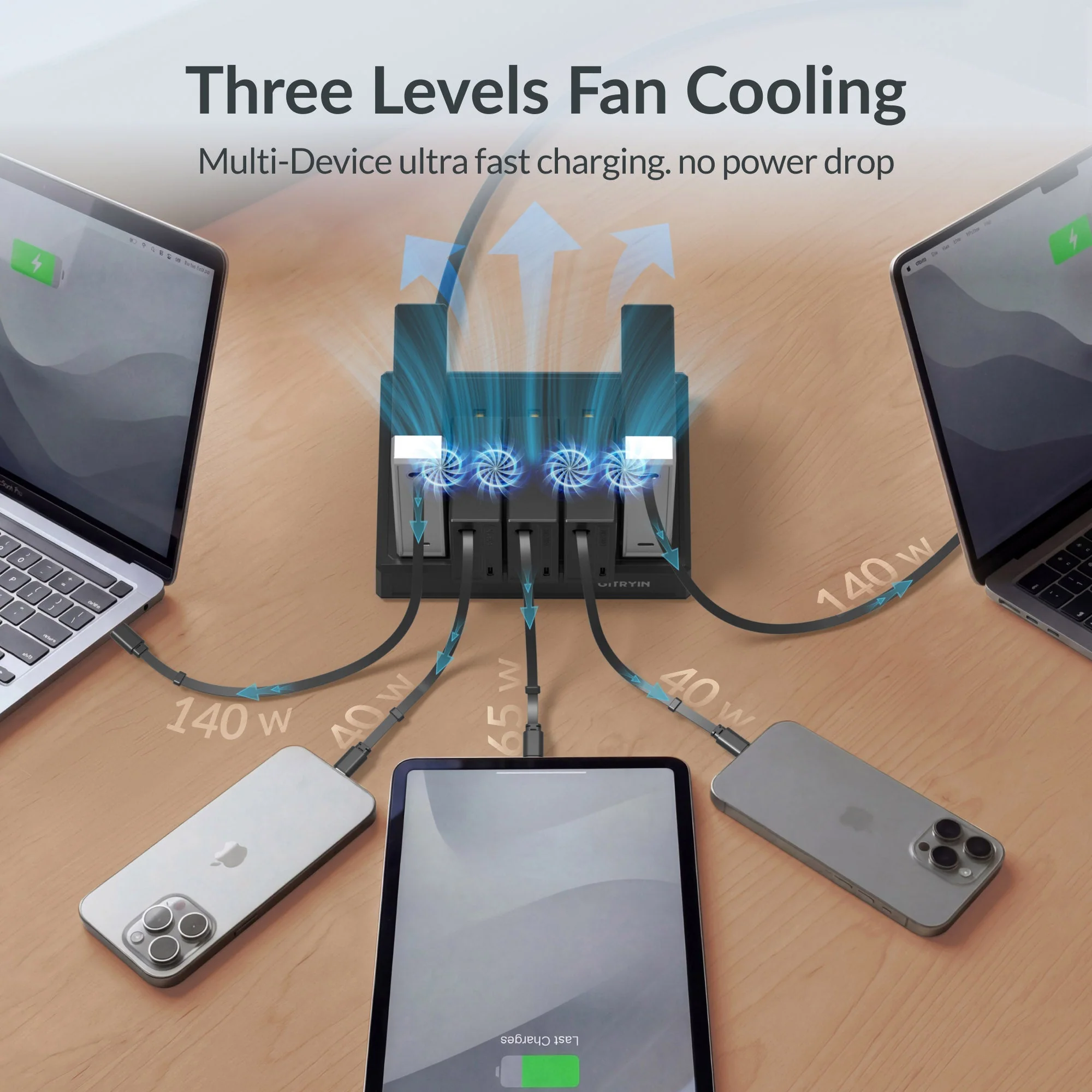 Gitryin Modular Charging Station with Smart Cooling Fan - Image 29