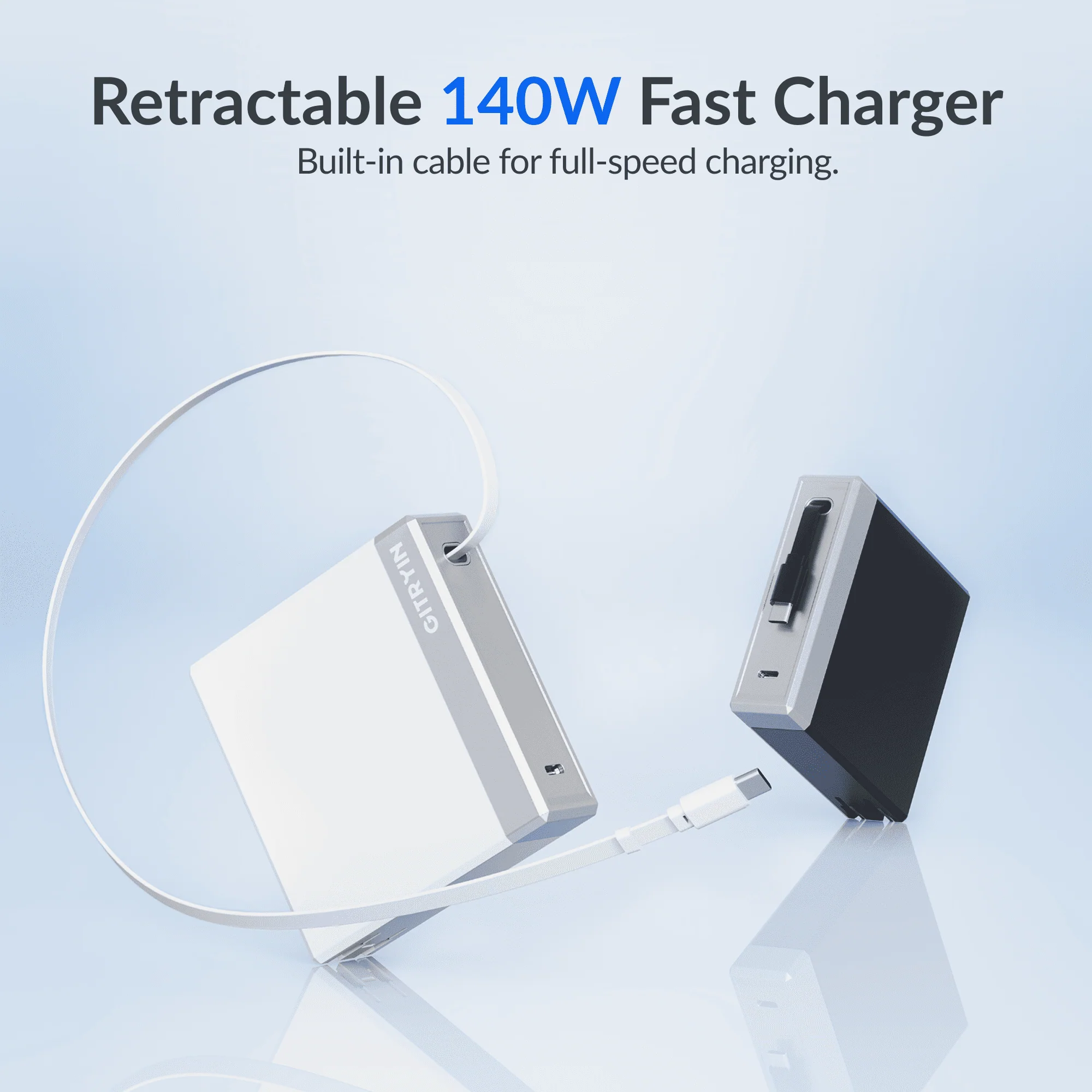 Gitryin Retractable 140W Fast Charger - USB-C Cable - Image 11