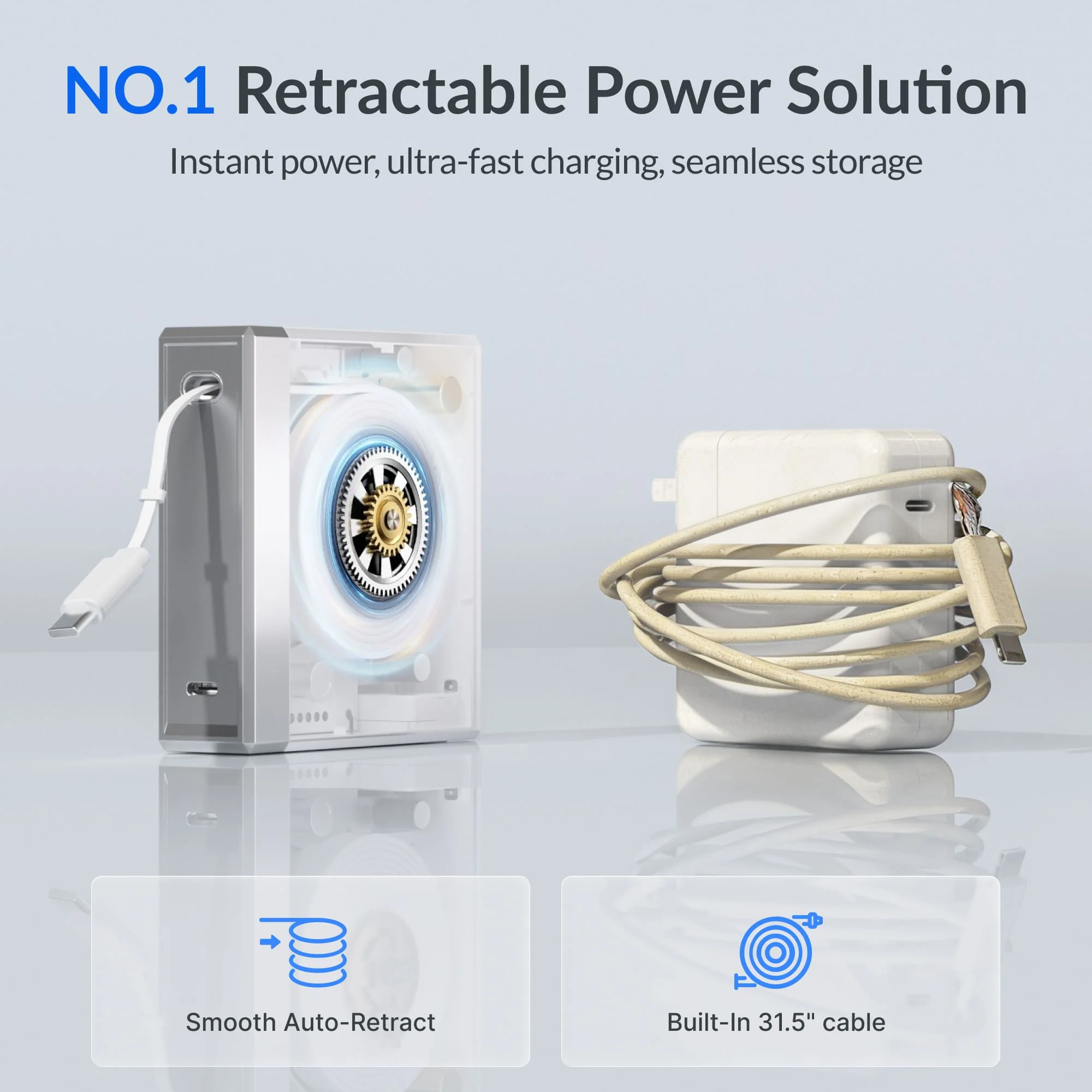Gitryin Retractable 140W Fast Charger - USB-C Cable - Image 5