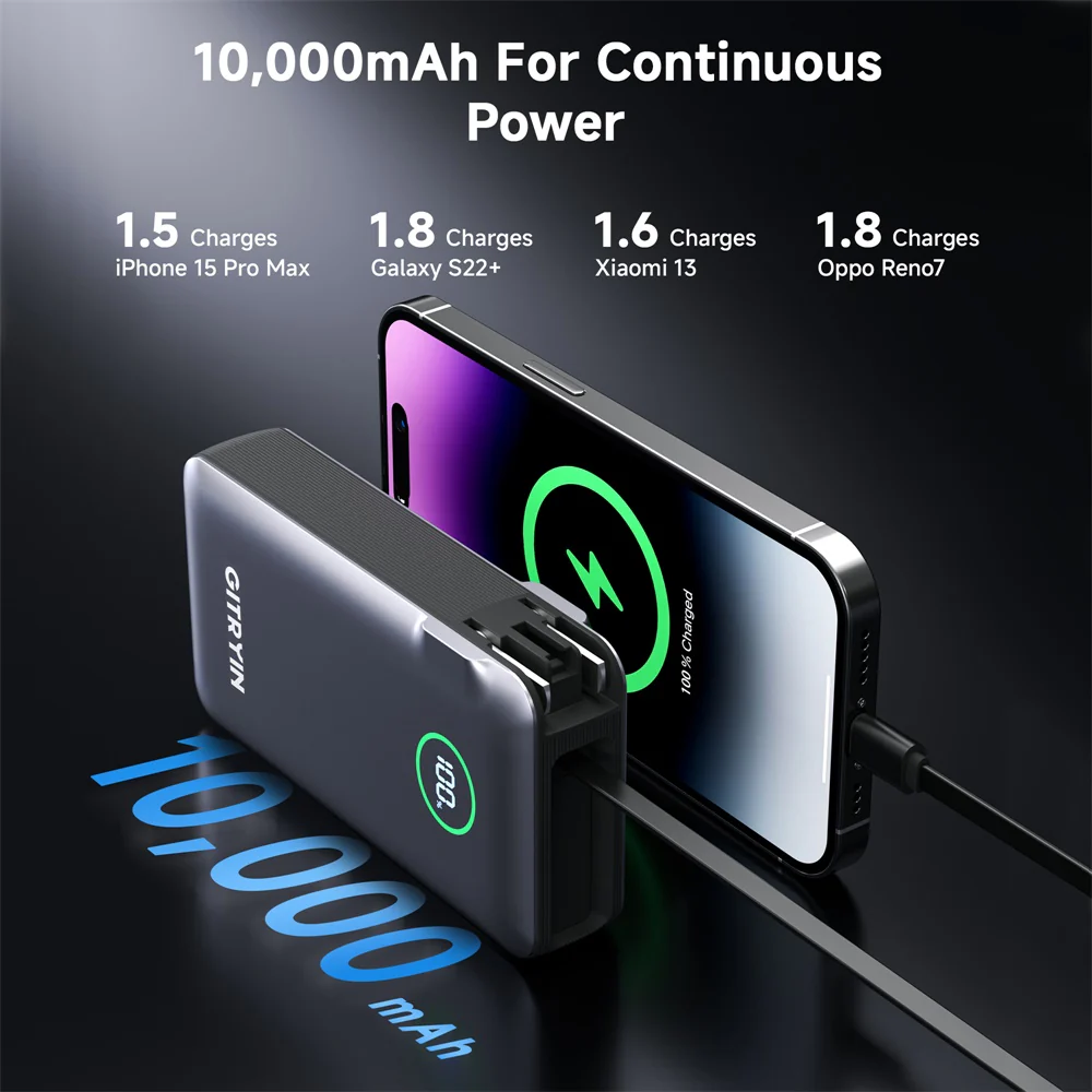 Gitryin Retractable Power Bank for 3C Devices - Image 5