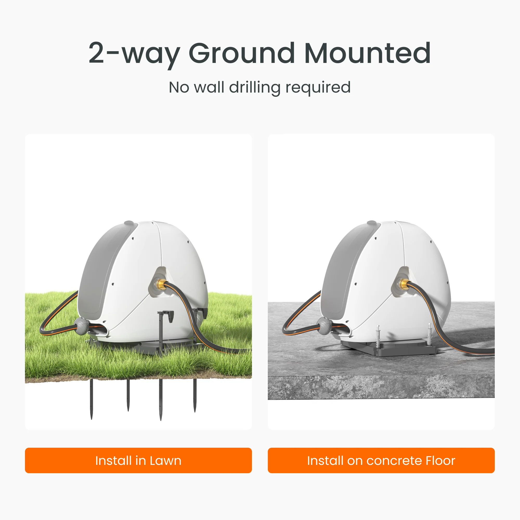 Ground-Mounted Retractable Hose Reel-5/8in-92ft - Image 5