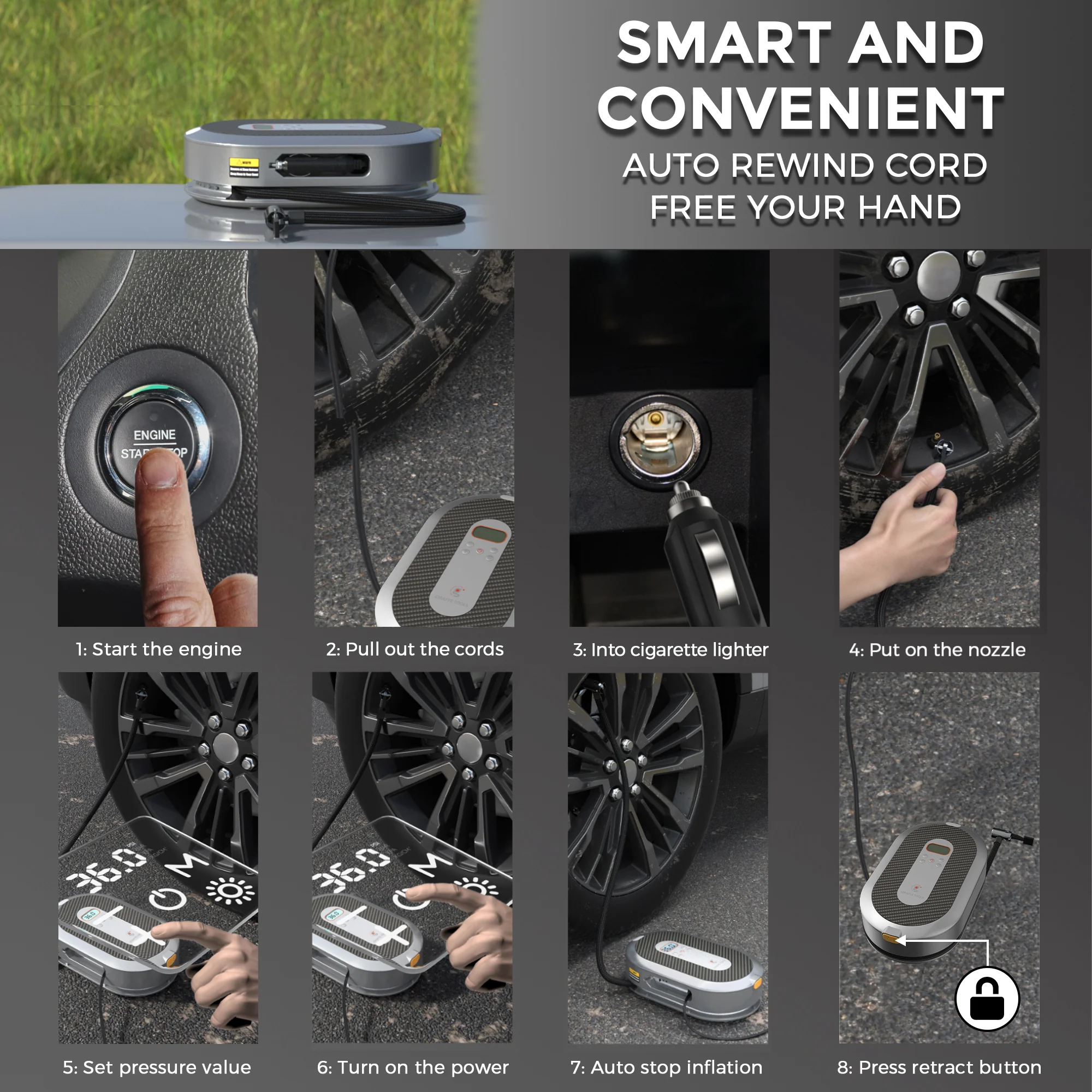 Retractable Car Tire Inflator - Image 9
