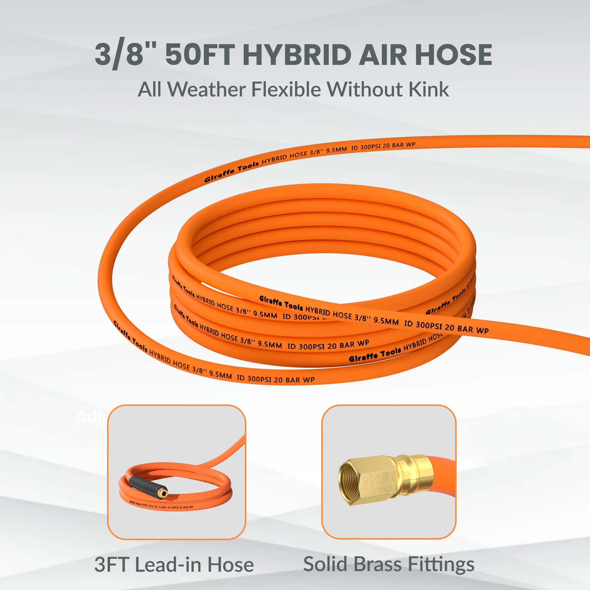 Retractable Air Hose Reel-PP Housing-3/8in-50ft - Image 6