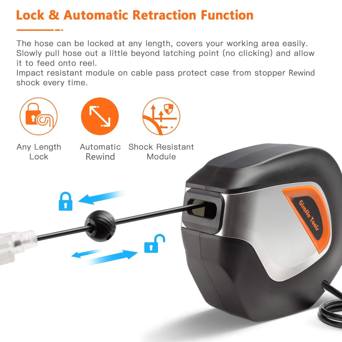 Retractable Extension Cord Reel-12/14/16 AWG - Image 4