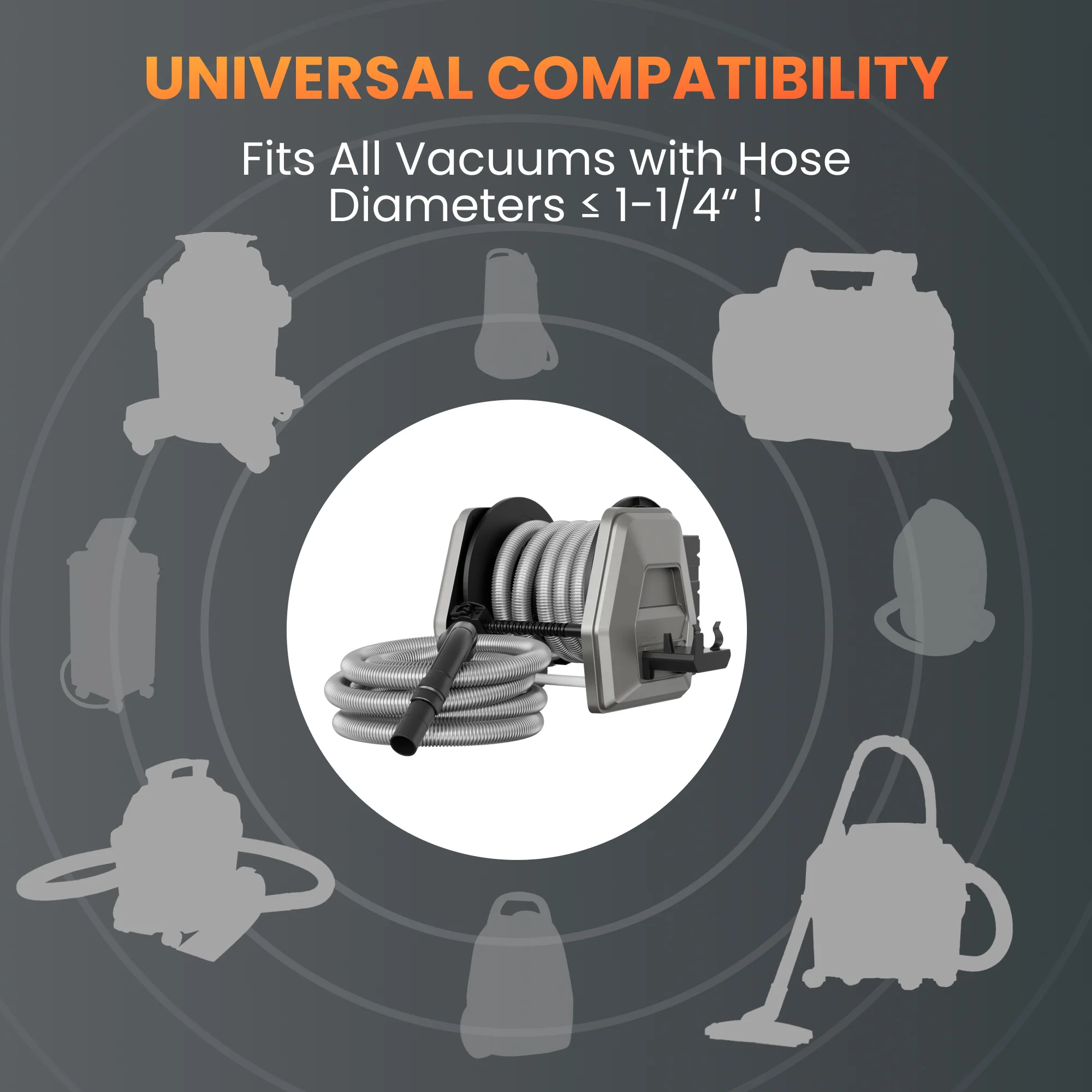 Retractable Vacuum Extension Hose Reel-1-1/4in-30ft - Image 4