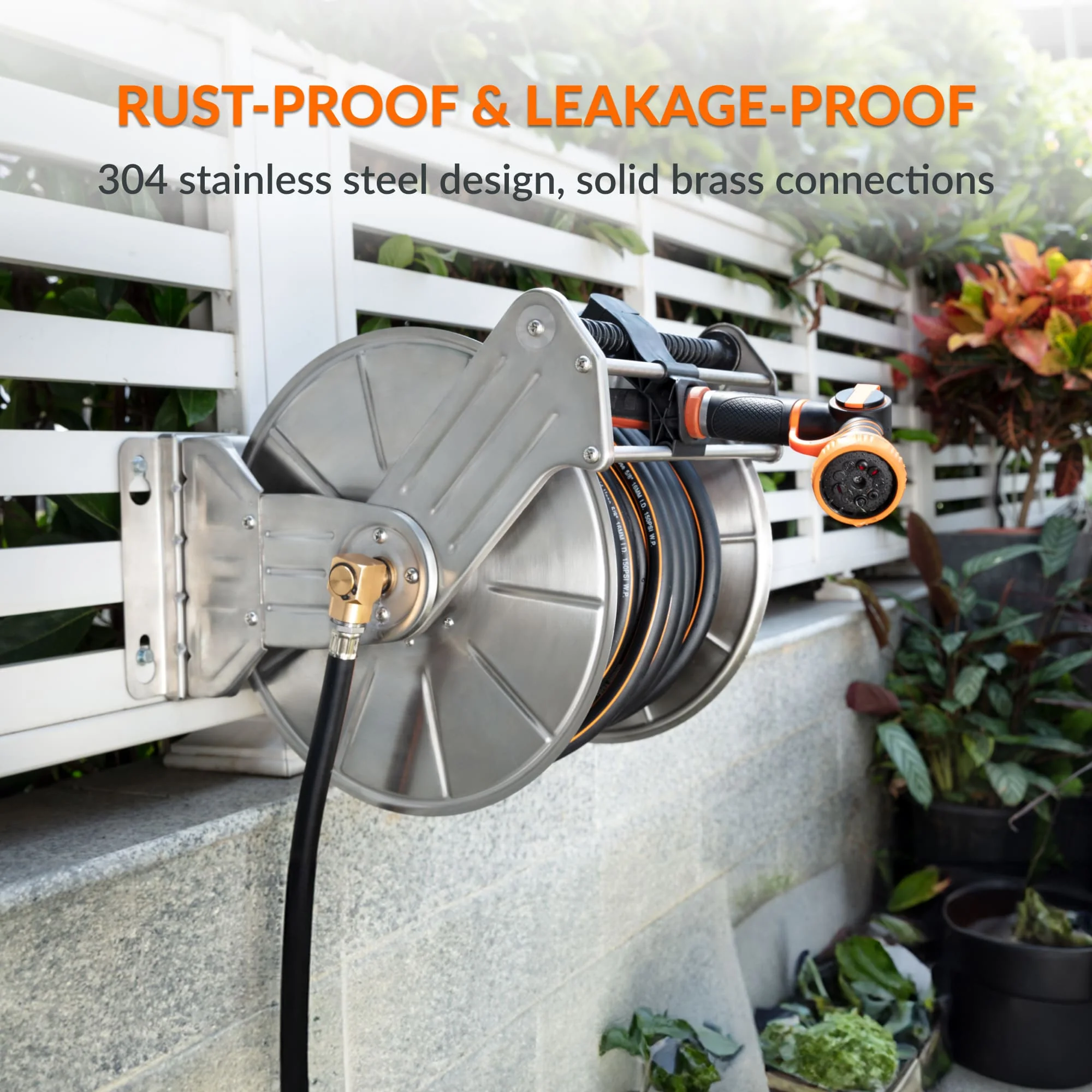Wall Mounted Hose Reel-Stainless Steel-Heavy Duty - Image 5